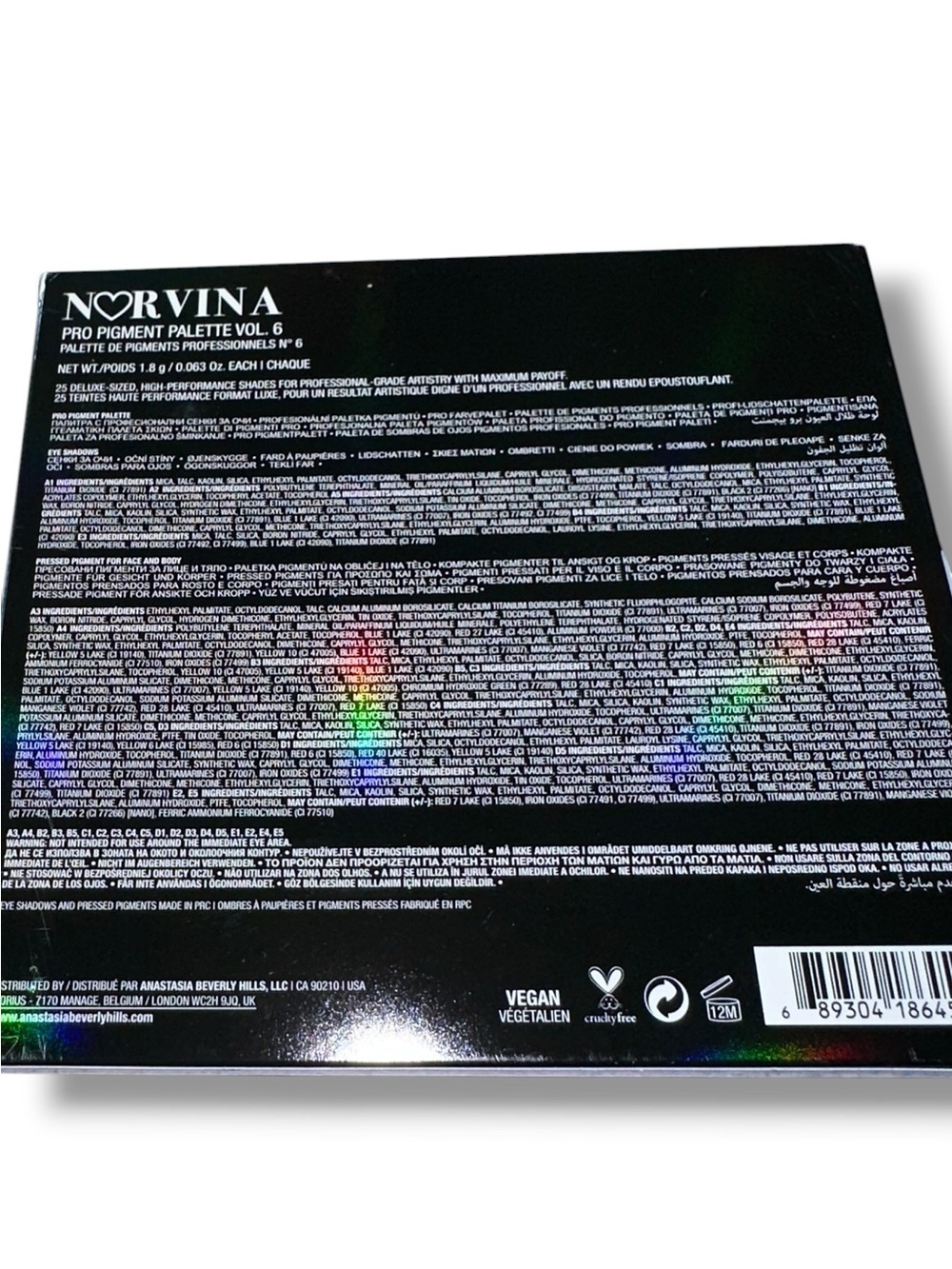 Anastasia Beverly Hills Norvina Pro Pigment Palette Vol. 6 NIB 25 Shades Vibrant - Picture 2 of 2